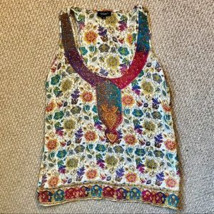 Tolani 100% Silk Printed Tank